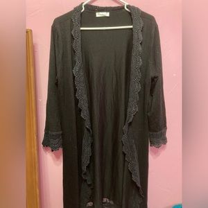 🤩 Tickled Teal Beautiful Black Duster 🥰